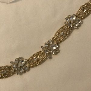 Ivory Veil & gold headpiece